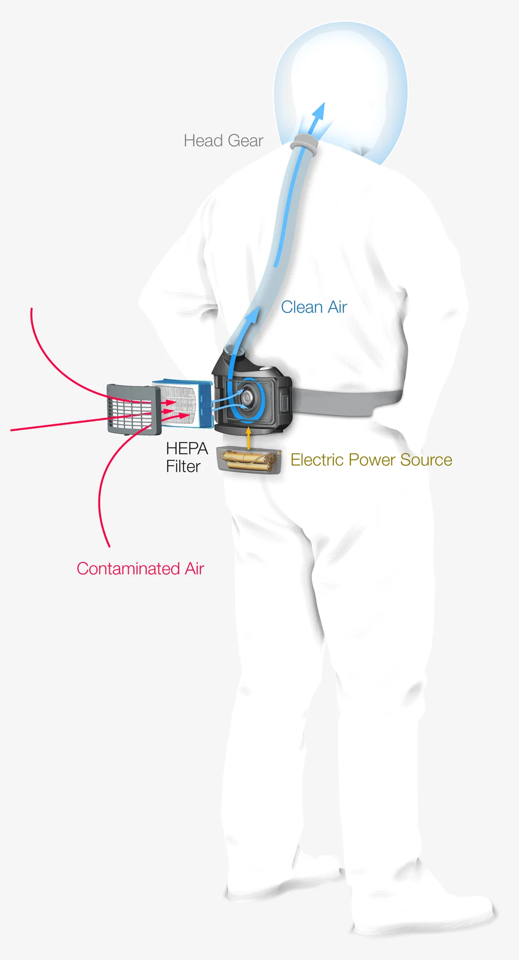 Power air-purifying respirator (PAPR)