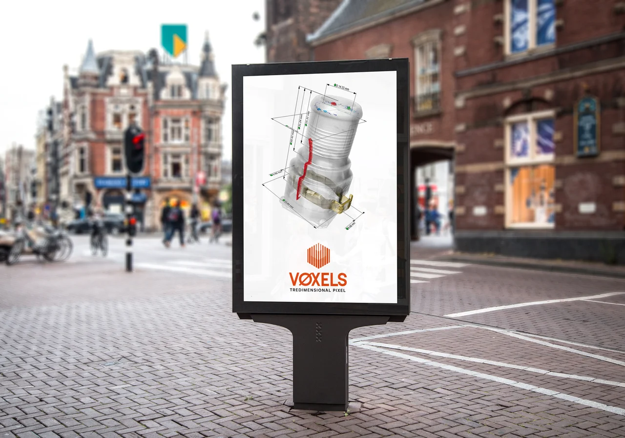 Billboard with a visualization from VGSTUDIO MAX