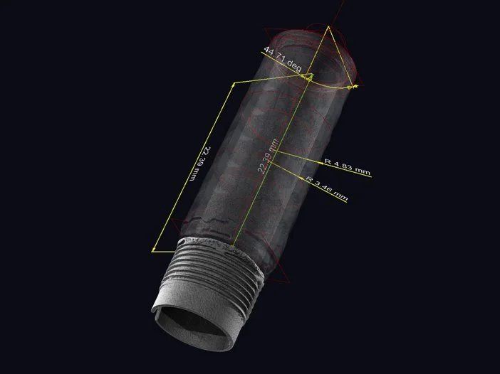 Creating dimensions on the grip section