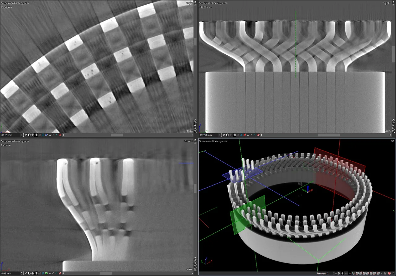 Inspecting the stator hairpins in VGSTUDIO MAX