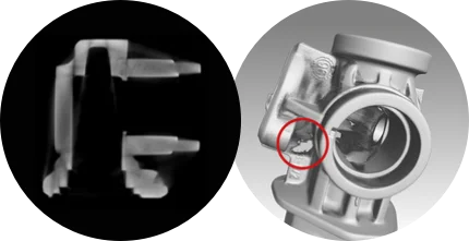 2D and 3D view of scan without beam hardening correction