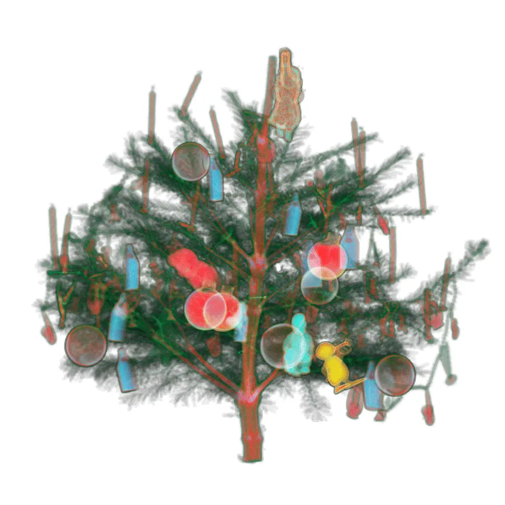Christmas tree with x-ray rendering